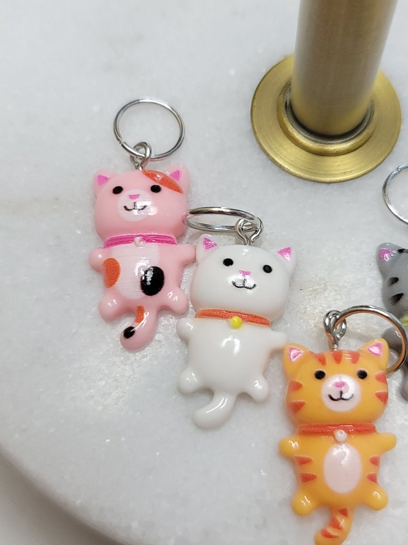 STITCH Markers/kitty Jam Stitch Markers/cat Stitch Etsy