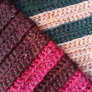 PATTERN/Crochet Pattern/Crochet Throw Pattern/Easy Crochet Blanket Pattern/Crochet Chunky Blanket Pattern/Missing the Seventies Throw
