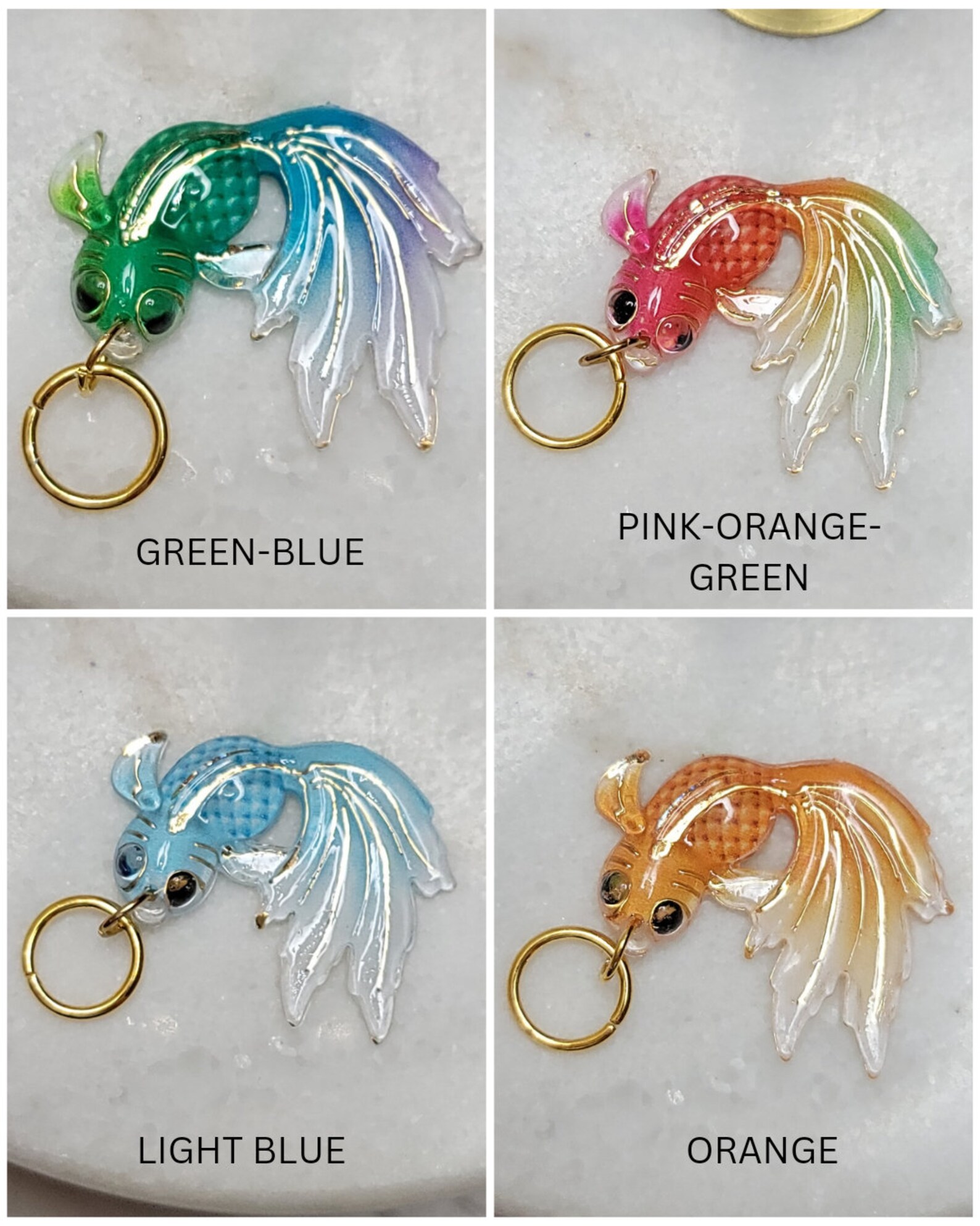 STITCH Markers/koi Pond Stitch Markers/colorful Fish Stitch Etsy