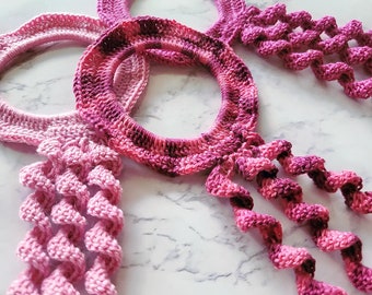 MOTIF/Motif d'élastique pour cheveux bouclés Sue au Crochet/Modèle d'élastique pour cheveux fioritures/Motif d'élastique au crochet/Motif d'élastique au crochet/Chouchou au crochet