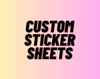 Hojas de pegatinas personalizadas al por mayor: vinilo de alta calidad, personalizadas para empresas y eventos, disponibles en acabado brillante o mate.