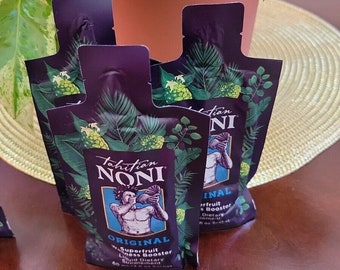 TAHITIAN NONI by Juice by Morinda,"ORIGINAL One 60ml Pouch,Noni Fruit Puree from Tahiti w/Natural Blueberry & Grape All-Natural Daily Drink"