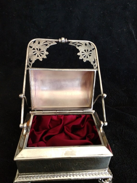 Antique Wilson flip top jewelry box rare and amaz… - image 4