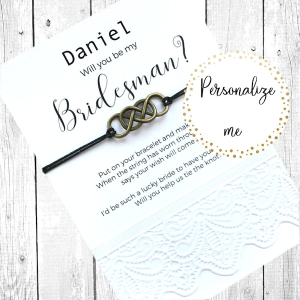 Will you be my Brides man, Bridesman gift, Brides man gift, Groomsmen gift, Brides man proposal, Bridesman proposal, Man of honor proposal