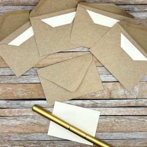 Set of Mini Notes, TeenyTiny Envelopes, Tiny Notes, Mini Envelopes, Teeny Tiny Envelopes, Tooth Fairy Notes, Small card envelopes