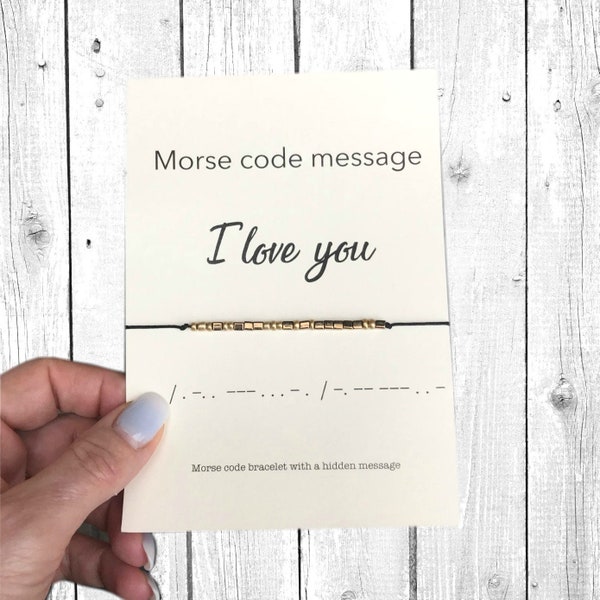 Morse code bracelet, I love you bracelet, Secret message, Love message, Morse code jewelry, Morse code, Boyfriend gift, Girlfriend gift