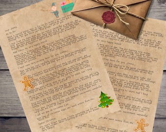 Personalised Santa Letter, Letter From Father Christmas, Santa Letter for Children, Christmas Keepsake, Parchment Letter, Wax Sealed