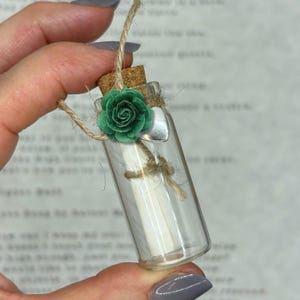 Mini petit message dans une bouteille lettre, mot d'amour, mini poème, lettre d'amour en papier parchemin lettre personnalisée mot d'amour cadeau souvenir