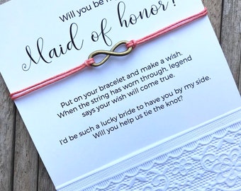 Be my maid of honor, Maid of honor bracelet, Asking gift,  Maid of honor proposal, Will you be my maid of honor, Asking bridesmaids