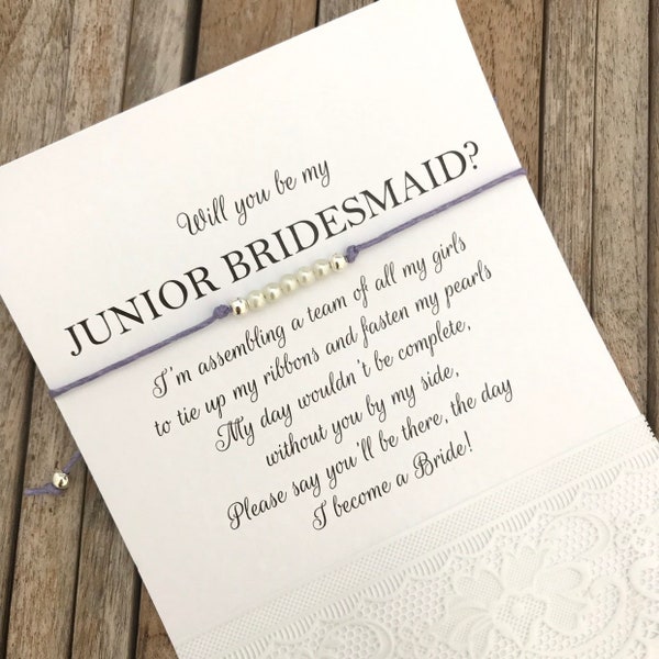 Junior bridesmaid proposal, Couldn't say I DO, Junior bridesmaid invitation, Junior bridesmaid gift, Junior bridesmaid bracelet,  B9