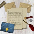 Wax Sealed Personalized Love Letter Poem on Parchment Paper, Valentine Day Love gift boyfriend girlfriend, Anniversary Gift, Wedding Vows product logo