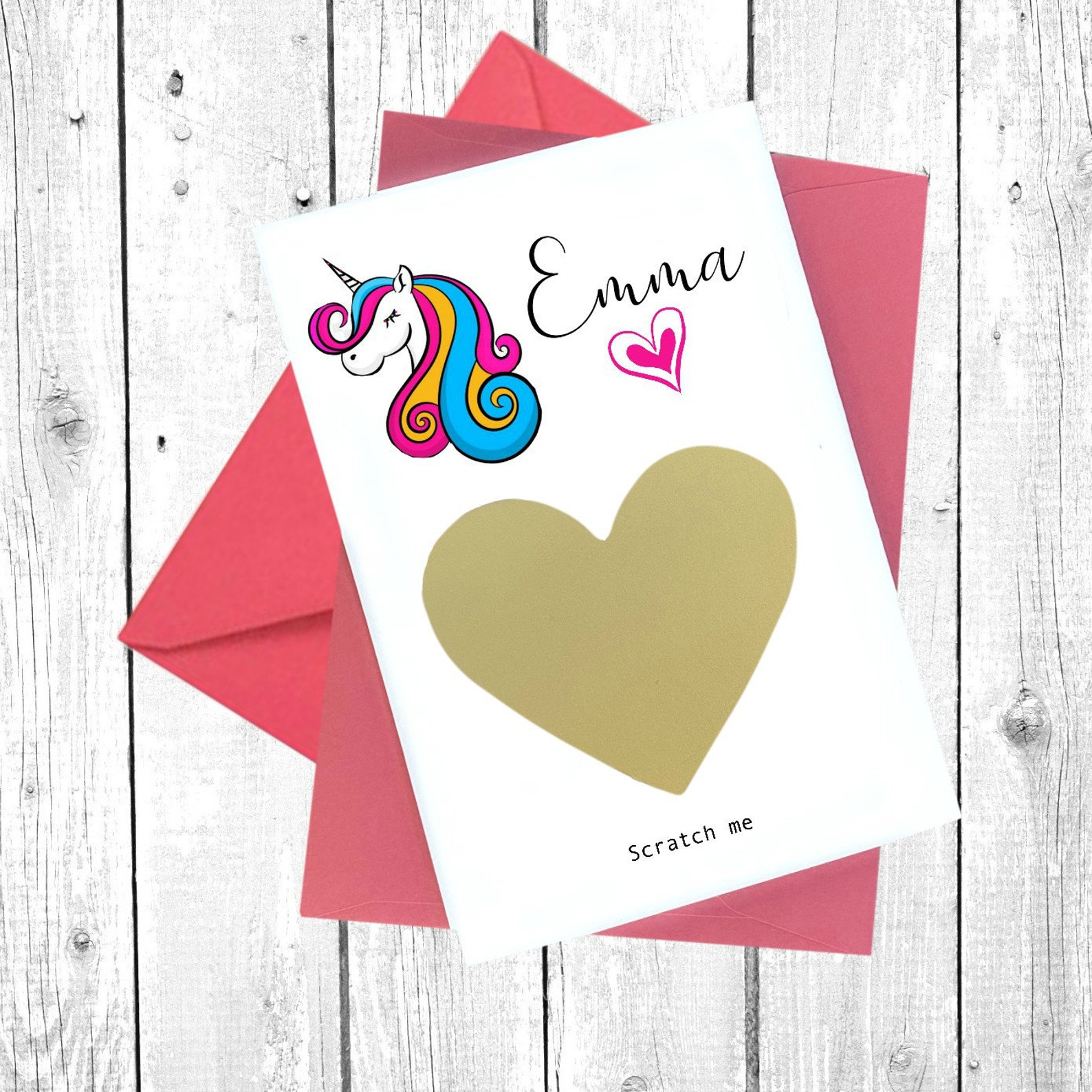 Unicorn Flower Girl Scratch off Card Flower Girl Proposal Etsy