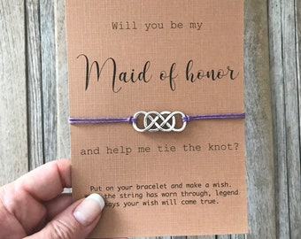 Maid of honor proposal, Maid of honor gift, Bridal party gift box idea, Will you help me tie the knot, Maid of honor invitation, SB42