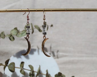 Statement moon earrings • dangle earrings • celestial earrings • moon jewelry • celestial jewelry • statement earrings • Moon dangle