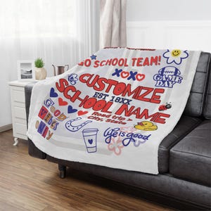 Customizable College Bed Party Blanket by Pomp and Pillows