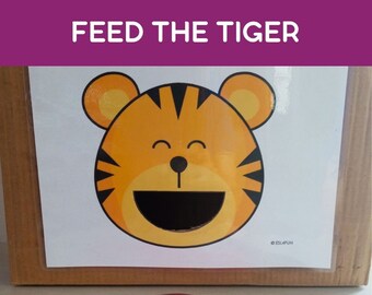 Editable Feed the Animals Game for Phonics Math Sight Words Preschool Kindergarten Homeschool Activity Feed the Tiger Toddler Activity