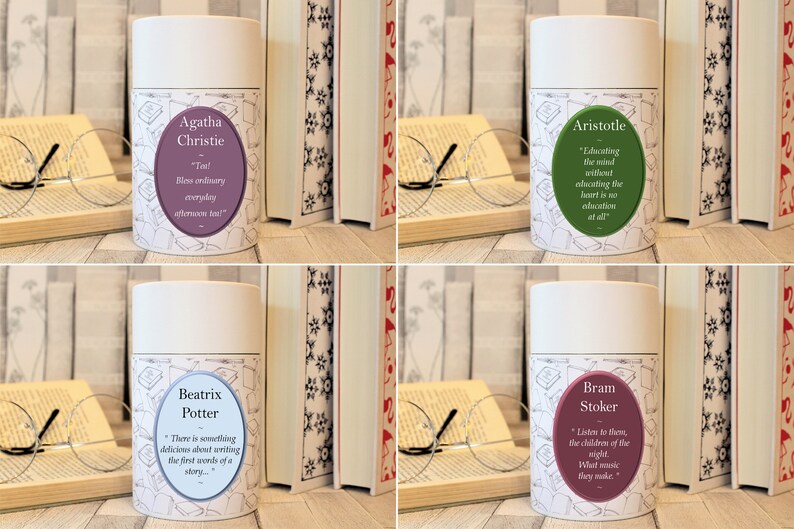 Literary Teas in Gift Eco Tubes  Selection of 24 Literary image 5