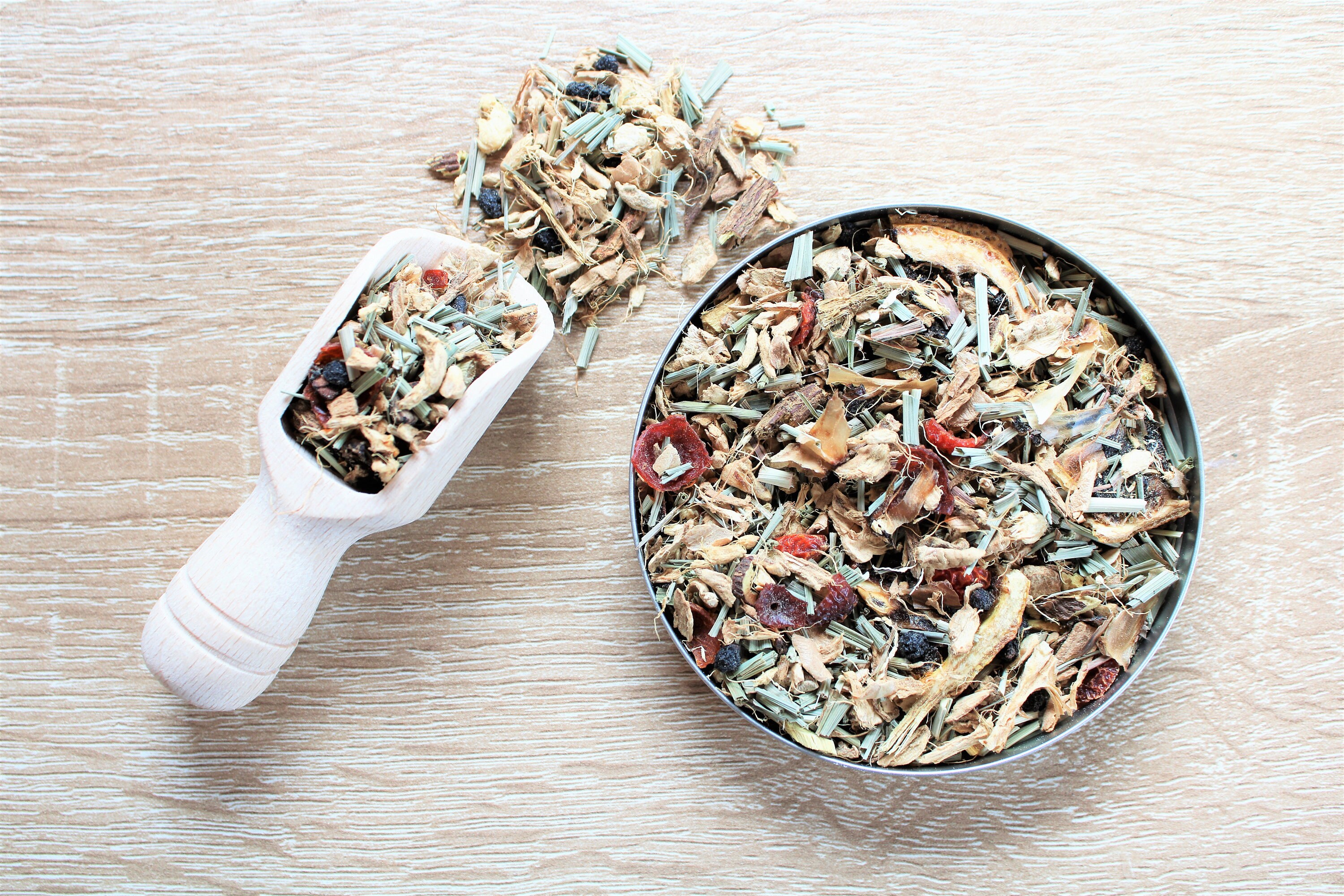 Thé - Tisane de Feuilles Citron et Gingembre