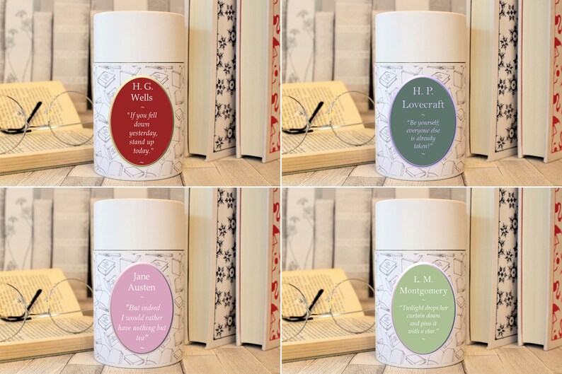 Literary Teas in Gift Eco Tubes  Selection of 24 Literary image 8