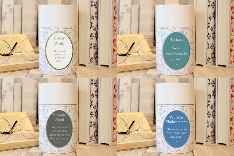 Literary Teas in Gift Eco Tubes  Selection of 24 Literary image 10