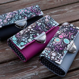 Cartera Mujer, Cartera Smartphone, 19x10cm, Carteras para mujer, Cartera Vegana, Cartera De Tela, Cartera Larga, Clutch, Cartera De Cuero Vegano