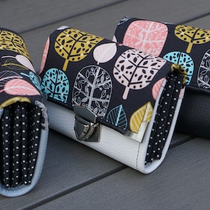 Portafoglio donna fatto a mano, Portafoglio piccolo per donna, Portafoglio da donna, Portafoglio in pelle vegana, Portafoglio in tessuto, Portafoglio organizer, Porta carta di credito