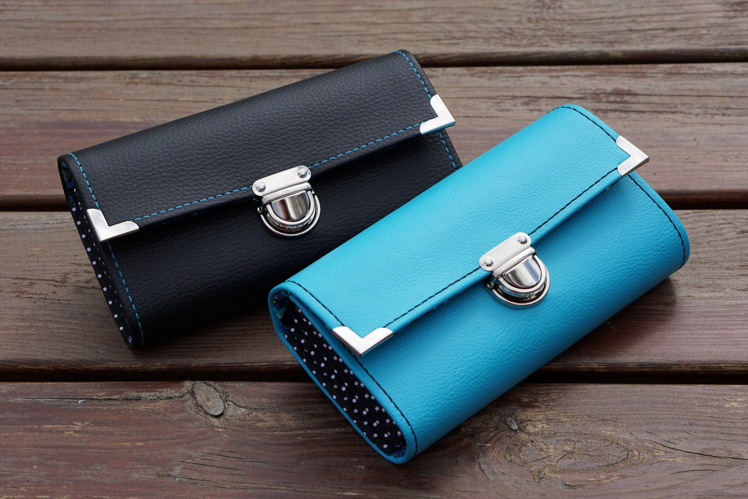 Vegan Leather Wallet, Womens Wallet, Smartphone Wallet, 19x10cm, Vegan