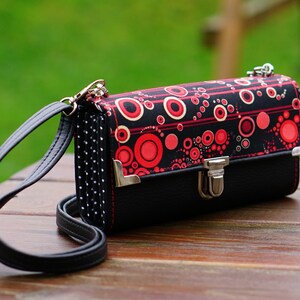 Womens Wallet, Crossbody Wallet, Smartphone Wallet, Dot, 19x10cm, Long Wallet, Women's Wallet, Vegan Leather Wallet, Handbag, Purse