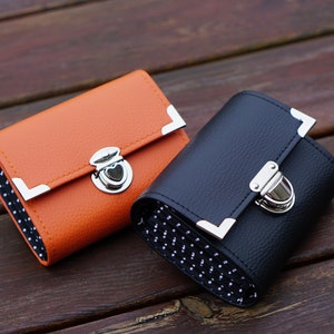 Handgefertigte Damen Geldbörse, Vegan Geldbörse, Größe 13 x 10 cm, kleine Geldbörse, Damen Geldbörse, Vegan Leder Geldbörse, Stoff Geldbörse, Geldbeutel