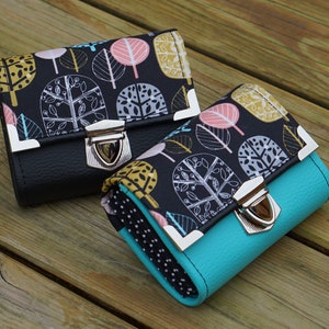Portafoglio donna fatto a mano, Portafoglio piccolo per donna, Portafoglio da donna, Portafoglio in pelle vegana, Portafoglio in tessuto, Portafoglio organizer, Porta carta di credito