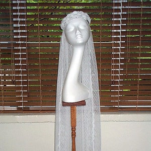 Bridal Veil: Luscious Dotted Tulle with French Lace Edging.