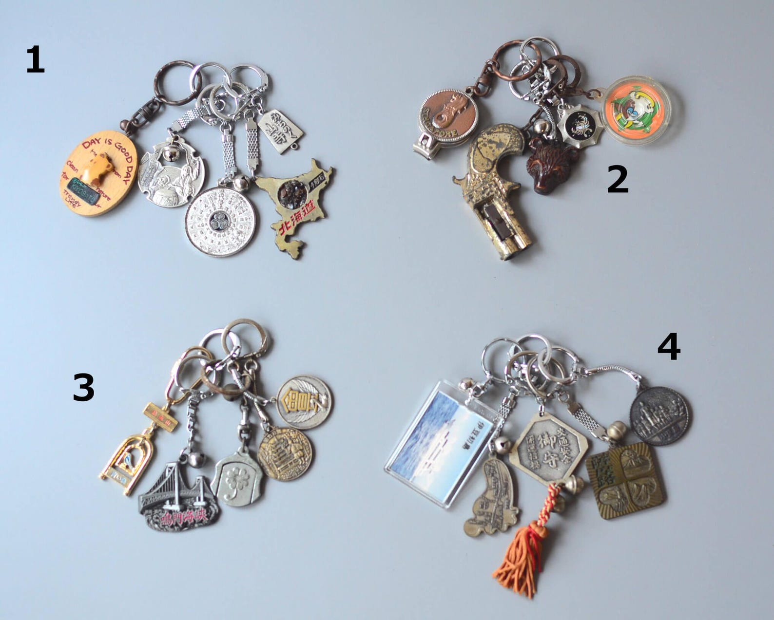 Japanese Vintage Key Rings Lot of 5 Key Chain 1980-90's Bulk Bandle ...