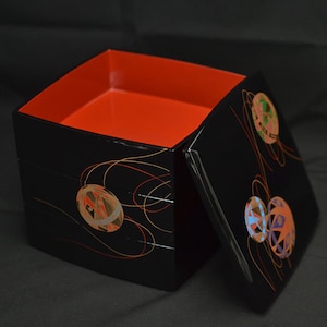 Beautiful Food Box &#39;JUBAKO&#39; decorated Japanese traditional pattern food container _k-2044t