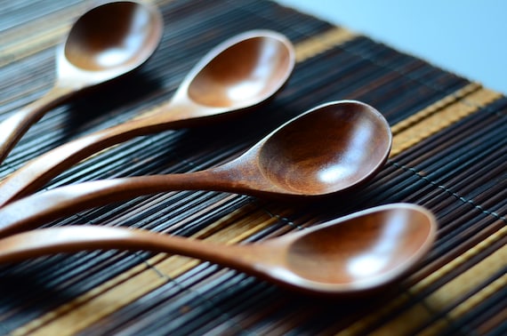 Japanese Lacquer Wooden Spoon 6.8