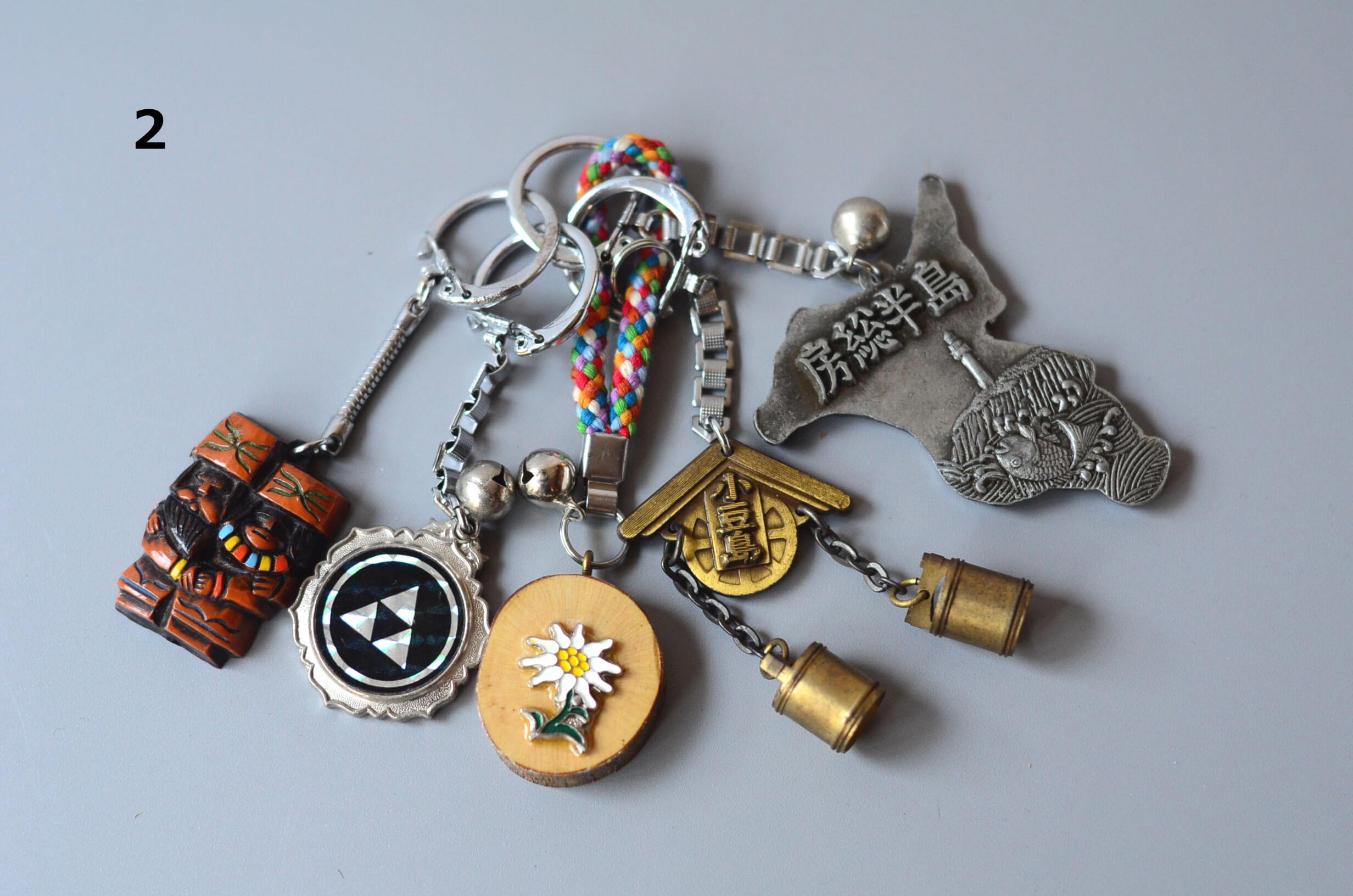 Japanese Vintage Key Rings Lot of 5 Key Chain 1980-90's Bulk Bandle ...
