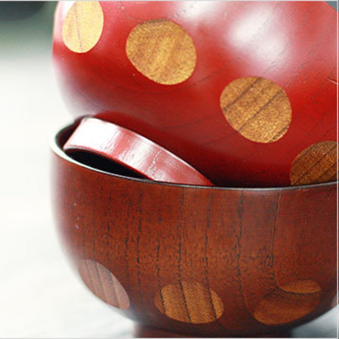 Japanese Antique Style Wooden Soup Bowls Lacquered Urushi Etsy