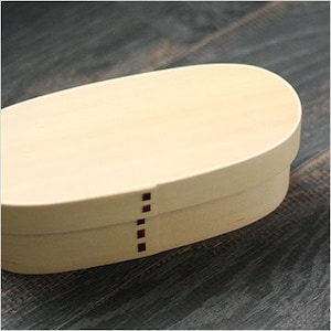 Matlåda 'Magewappa' Smal form för barn Japansk traditionell lackerad Urushi Naturlig cederträ be-236