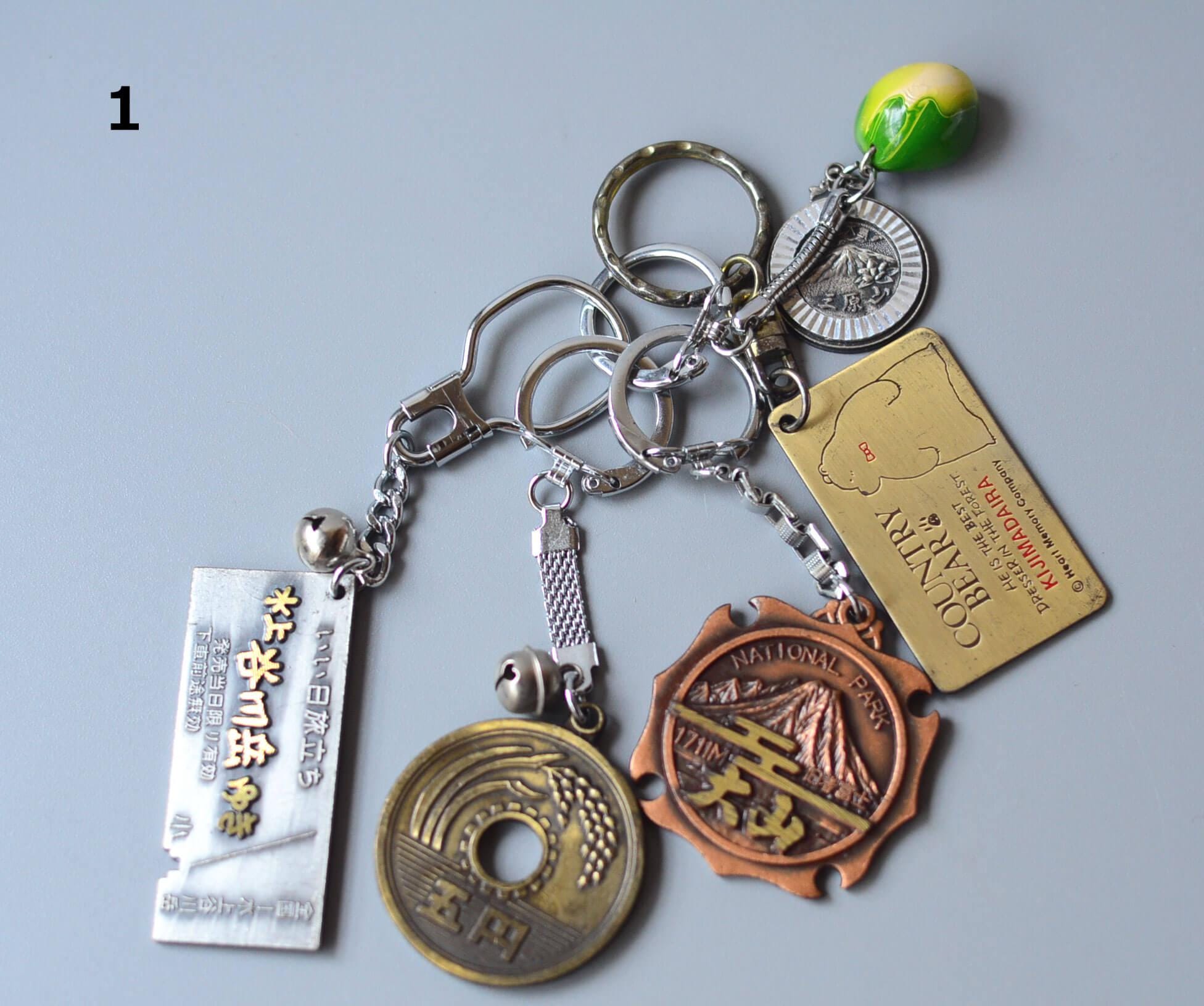 Japanese Vintage Key Rings Lot of 5 Key Chain 1980-90's Bulk Bandle ...