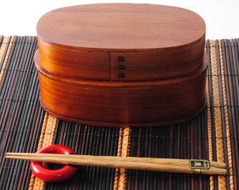 Bento Lunch Box 'Magewappa' doppio giapponese outlet001
