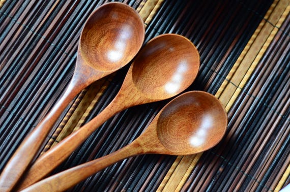 Japanese Lacquer Wooden Spoon 6.8