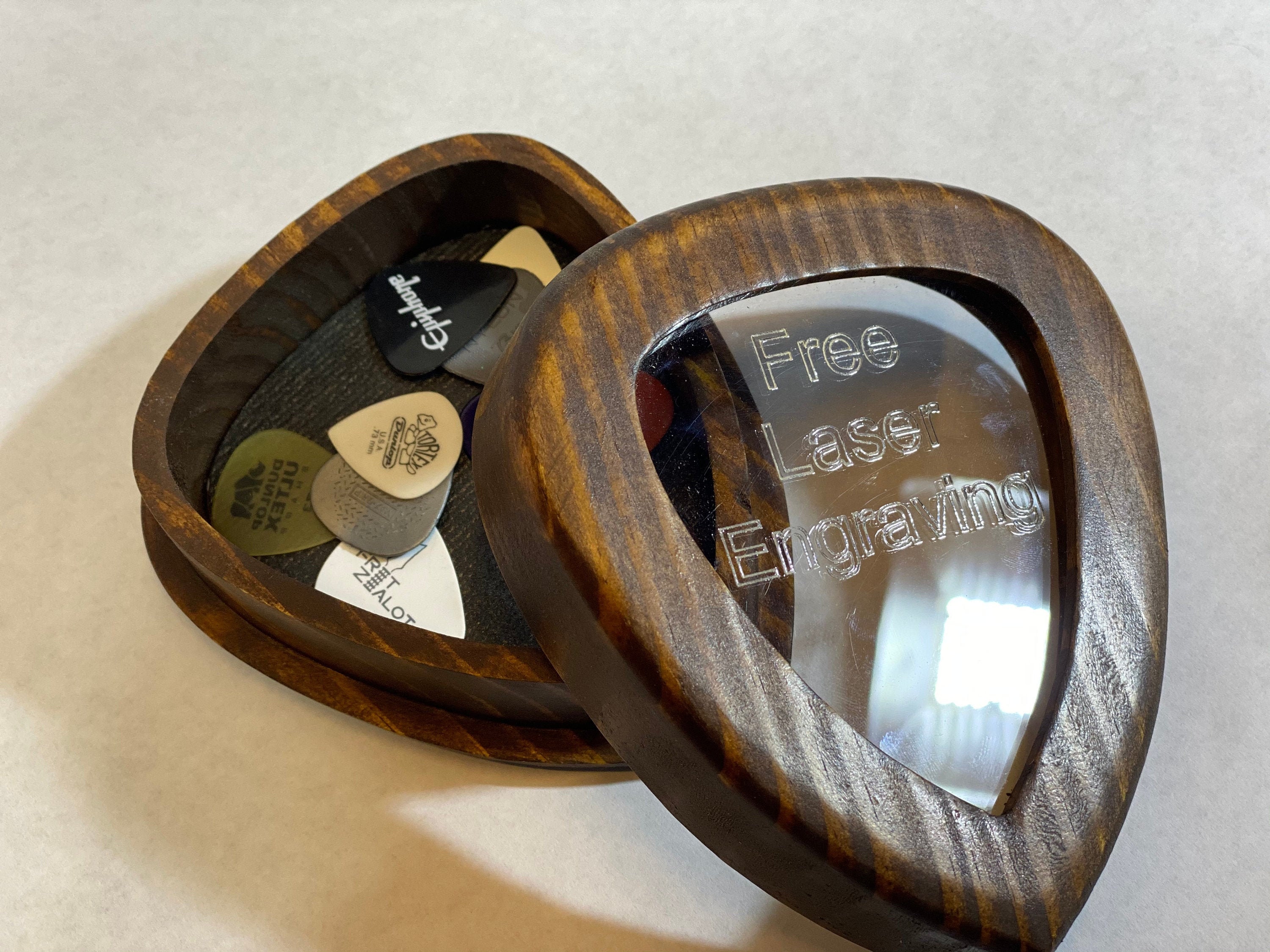 Guitar Pick Holder Box FREE Laser Engraving