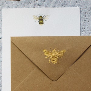 Hand Finished Bumble Bee Letter Writing Paper - Stationery Set - Designed By CottageRts Gift or Present
