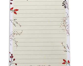 A6 Autumn Berry Notepad - To-Do List Pad, Magnetic Shopping List Pad,  Desk Pad, Note-taking Pad, Designed By CottageRts