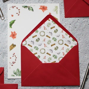 Christmas Letter Writing Paper and Envelopes - Designed By CottageRts