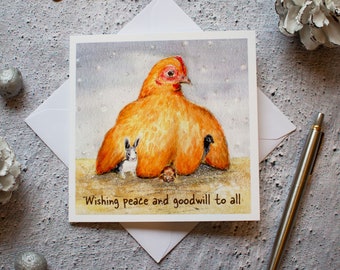 42+ Chicken Christmas Cards 2022 Background