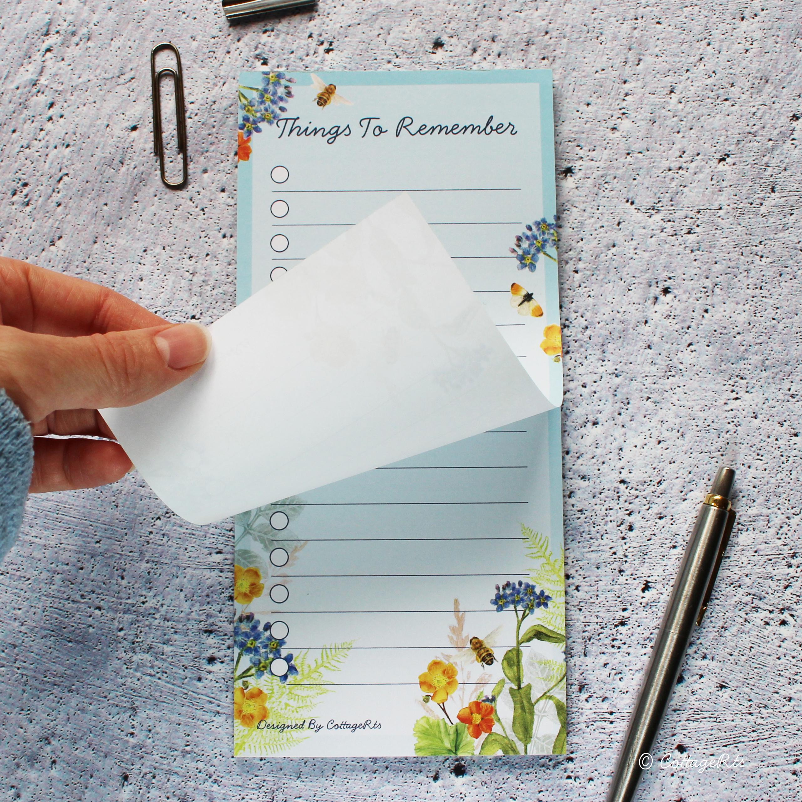 Floral to Do List Pad | Magnetic Shopping List | Checklist | Task List ...