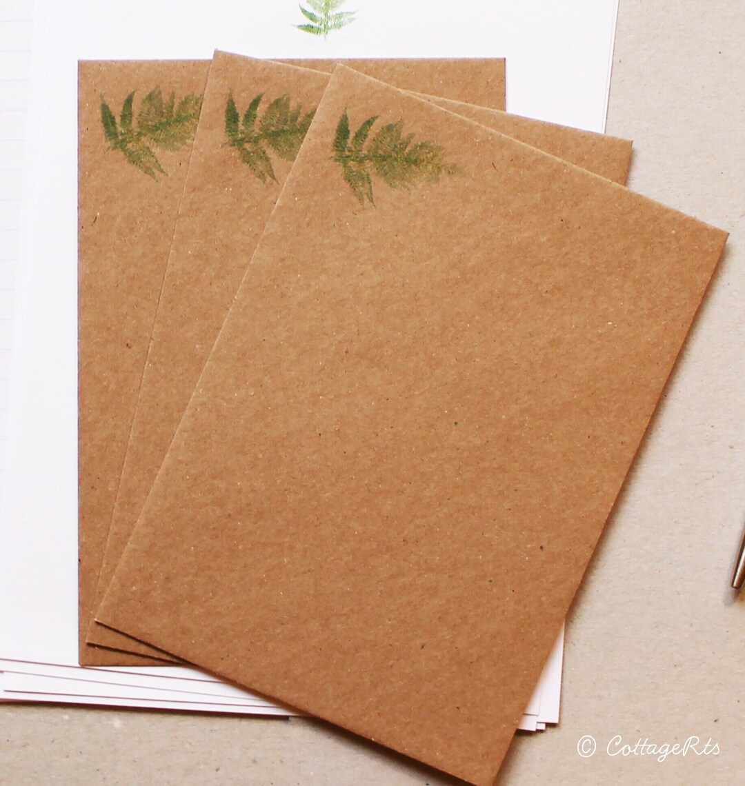 Hand Finished Fern C6 Envelopes Clearance Pack of 20 Hand Designed by ...