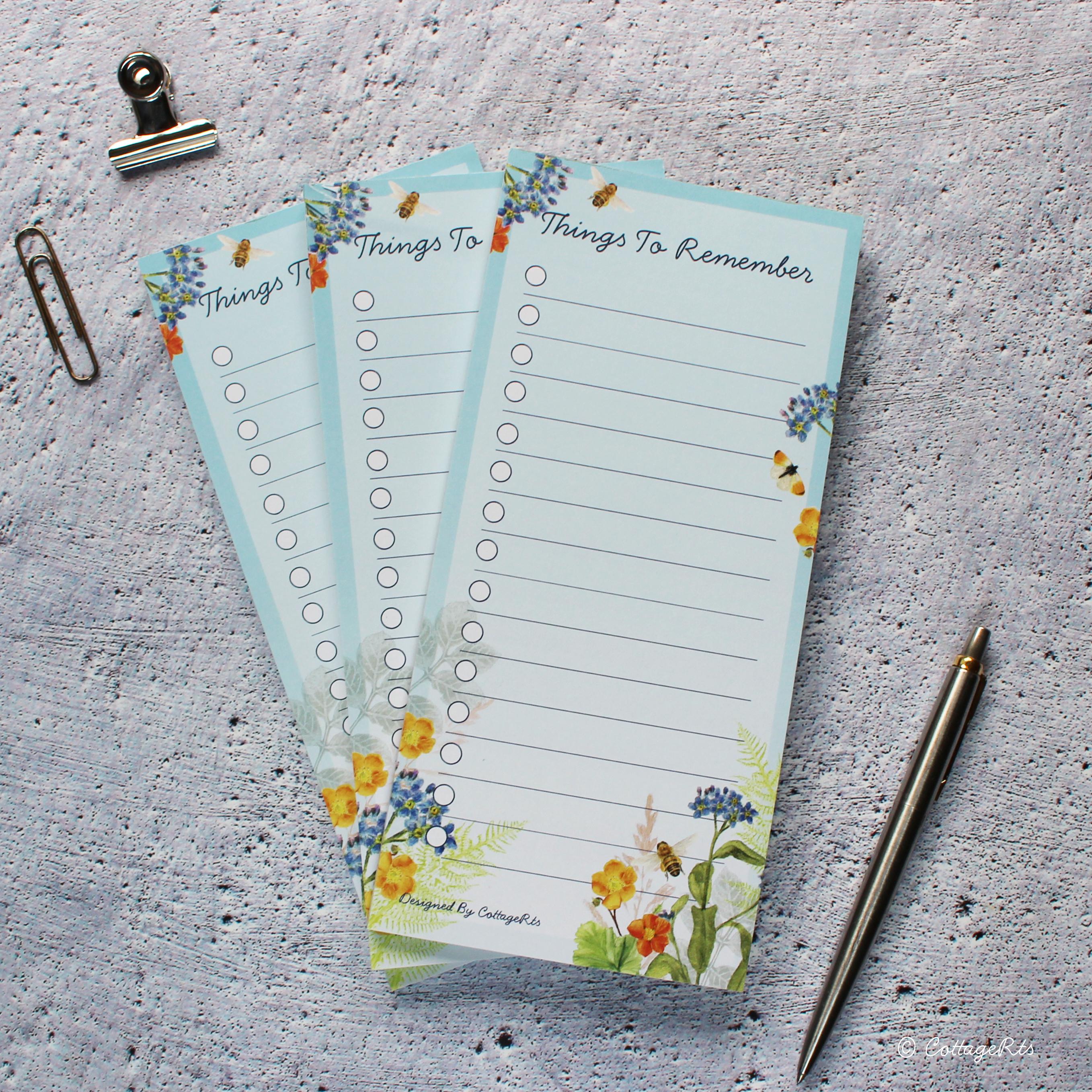 Floral to Do List Pad | Magnetic Shopping List | Checklist | Task List ...