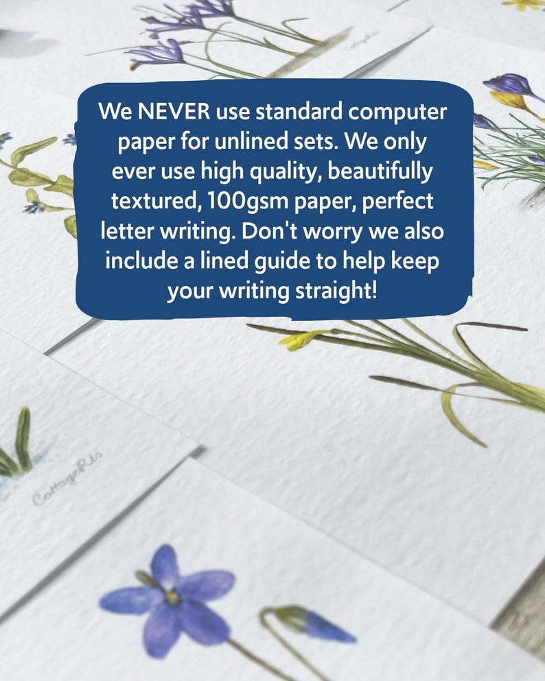 Bluebell Letter Writing Set, Spring Stationery, A5 Paper and C6 Envelopes - Designed By CottageRts imagem 6