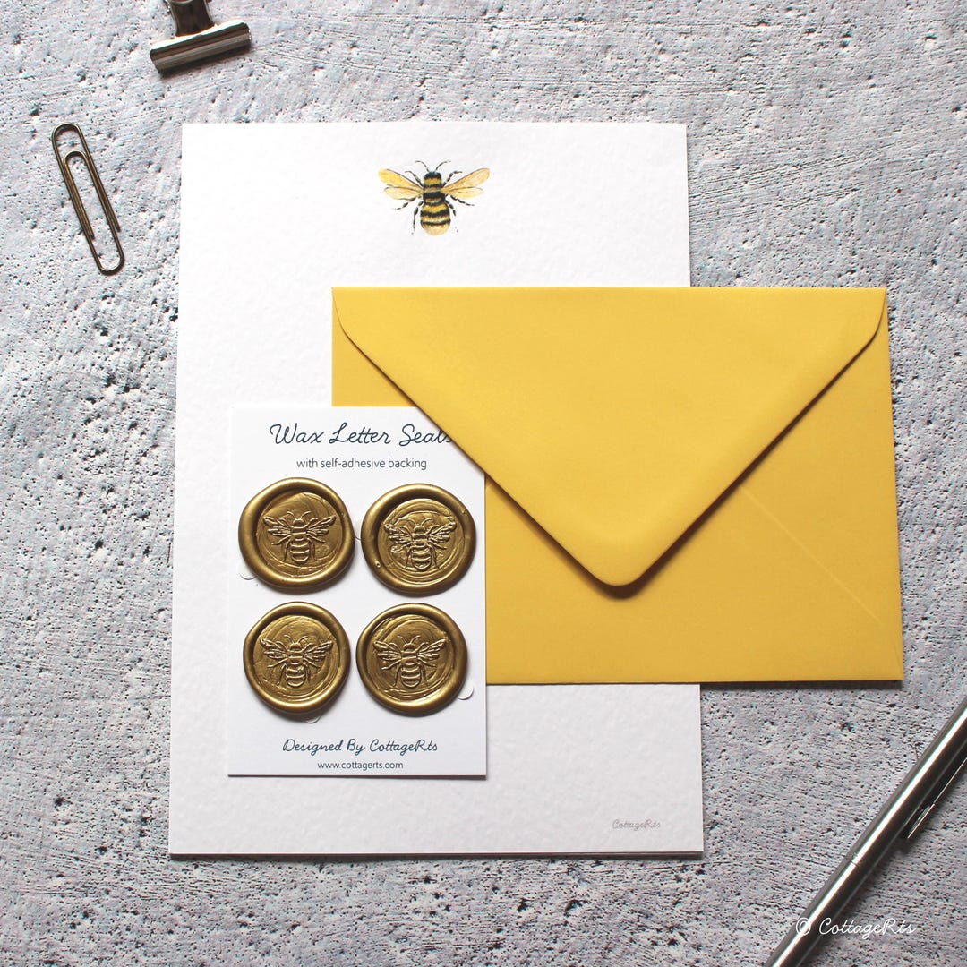 Bee Letter Racks Bumble Bee Stationery Set | Bee Letter Writing Set | With Wax Letter ...